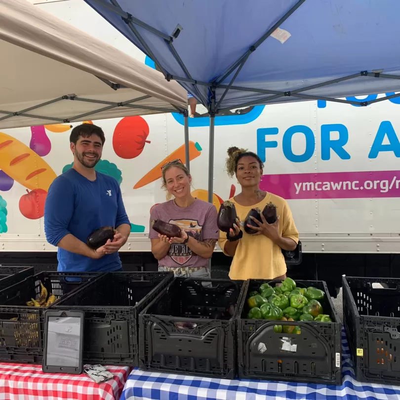 YMCA of WNC mobile food market and nutrition education