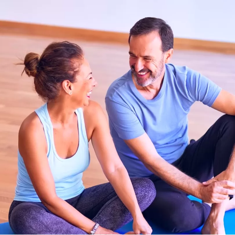 Two People on a yoga mat